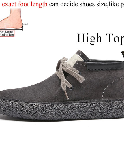 Men's Genuine Suede Leather Casual Shoes - Stylish & Comfortable Footwear for Men