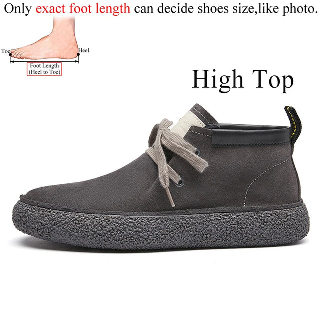 Men's Genuine Suede Leather Casual Shoes - Stylish & Comfortable Footwear for Men