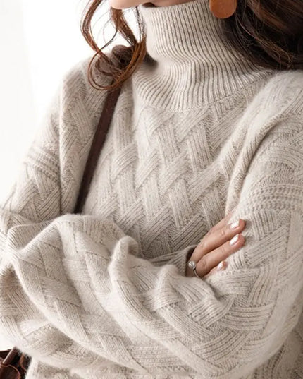 Women's Oversized Thick Turtleneck Sweater