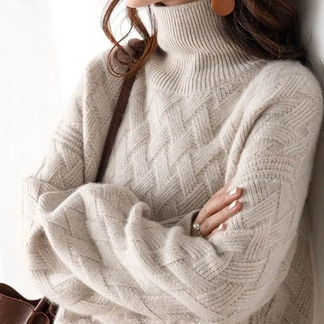 Women's Oversized Thick Turtleneck Sweater