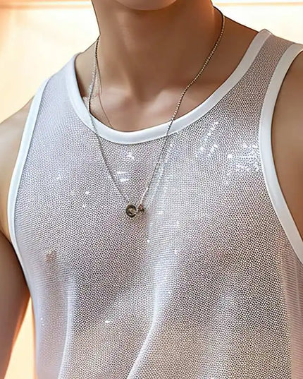 Men's Mesh Knit Tank Top
