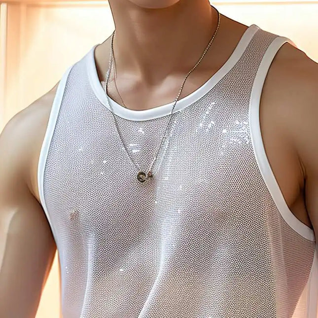 Men's Mesh Knit Tank Top
