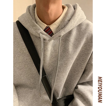 Men's Oversized Hoodie - Loose Fit Hooded Sweatshirt for Men