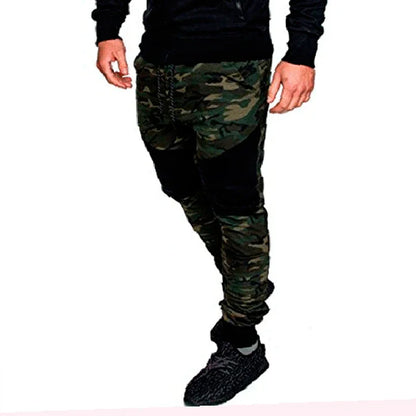 Men's Slim Fit Stretchy Camouflage Drawstring Sweatpants