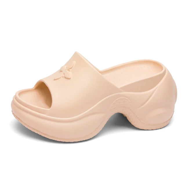 Women’s Thick Sole Wedge Heels – 9cm Chunky Platform Slippers