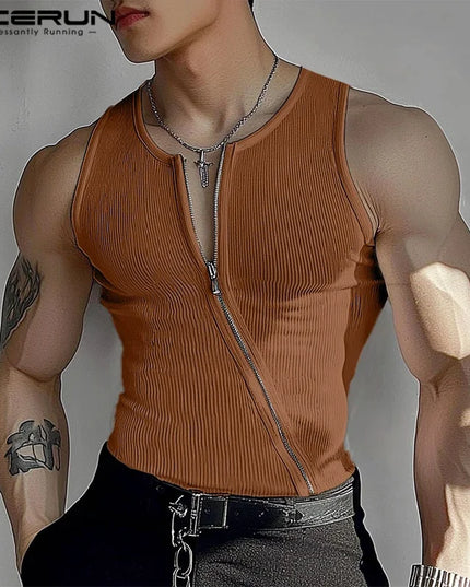 Incerun Men's Sleeveless Zipper Vest