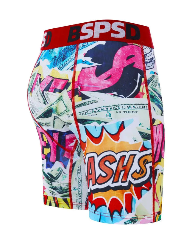 Men's Breathable Graffiti Print Boxer Briefs