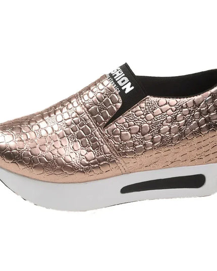 Casual Slip-On Platform Sneakers for Women – Non-Slip Thick Sole- Various Colors
