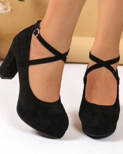 Stylish Women's High Heel Shoes with Strap
