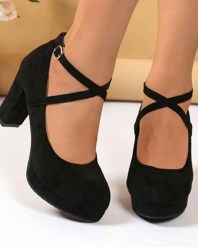 Stylish Women's High Heel Shoes with Strap