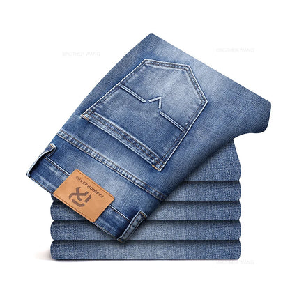 Men's Slim Fit Stretch Denim Jeans - Casual Thin Fit Slim Fit Men's Jeans