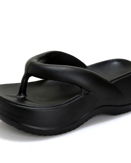 Women's Platform Flip Flops – Soft Sole EVA Slippers with Non-Slip Grip, Comfortable Slides
