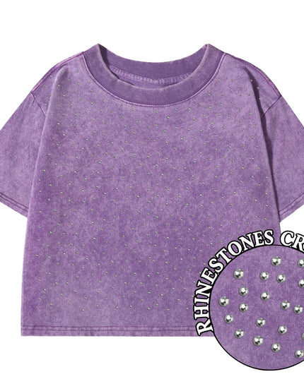 Women's Slim Fit Washed Cropped T-Shirt
