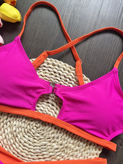Women's Brazilian Two-Piece Triangle Thong Bikini Set