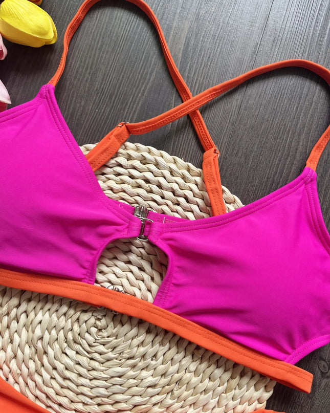 Women's Brazilian Two-Piece Triangle Thong Bikini Set