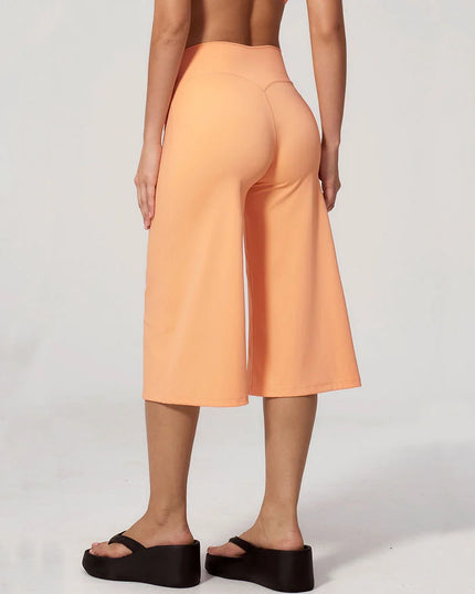 Women's Mid-Length Wide-Leg High-Waist Pants