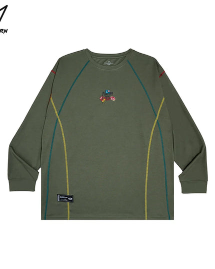 Veidoorn Men's Breathable Long Sleeve Athletic Sweater - Loose Fit, Comfortable Men's Sportswear