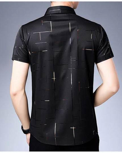 Men's Short Sleeve Casual Wrinkle-Resistant Shirt - Various Colors