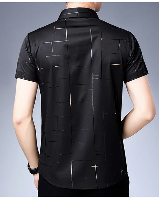Men's Short Sleeve Casual Wrinkle-Resistant Shirt - Various Colors