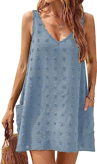 Women’s Vintage Ruffle Dress – Boho Casual Elegant Loose Fit
