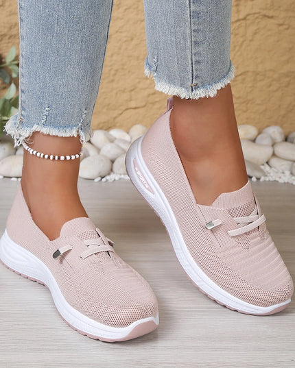 Women's Mesh Casual Slip-On Sneakers with Soft Sole and Lightweight Comfort