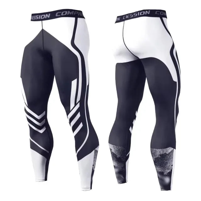 Men's Athletic Compression Pants for Sports and Training