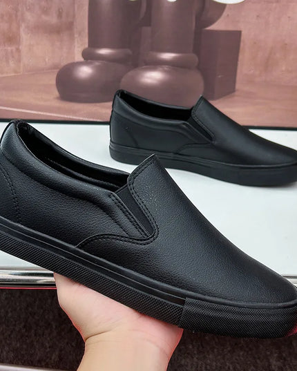 Men's Faux Leather Slip-On Sneakers