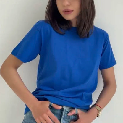 Women's Casual Loose Cotton T-Shirt – Comfortable & Stylish Everyday Wear