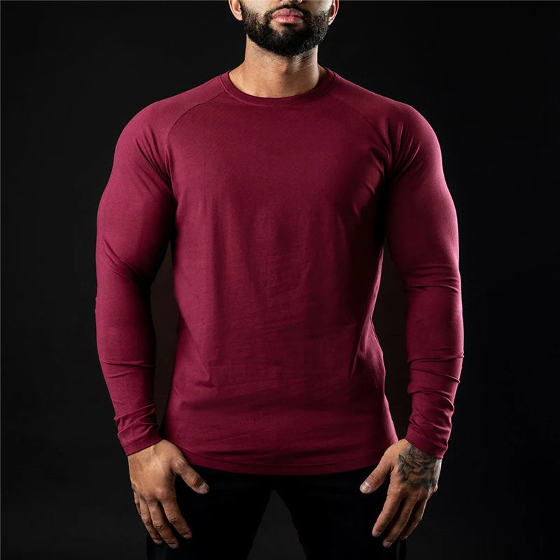 Men's Compression Cotton Long Sleeve Sports Sweater