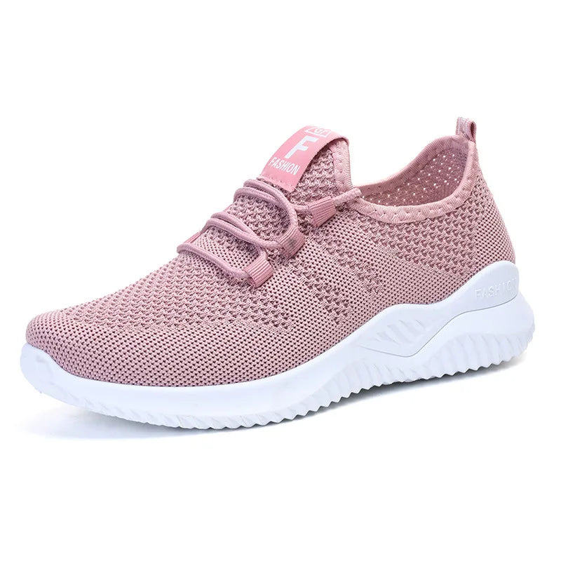 Women's Lightweight Breathable Mesh Running Shoes with Soft Bottom Comfort