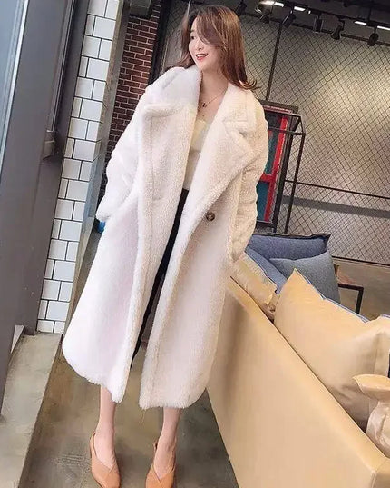 Women's Faux Fur Coat - Long, Thick, Warm, Elegant Winter Coat for Women