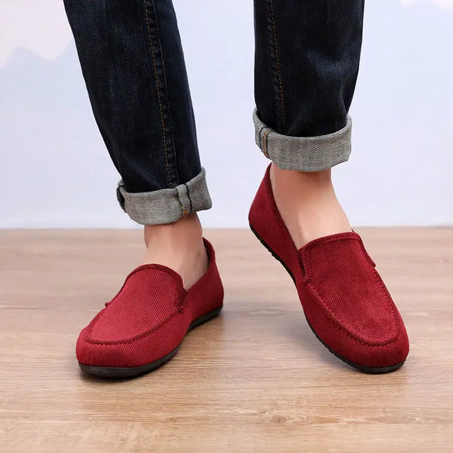 Men's Casual Canvas Loafers - Stylish Slip-On Shoes