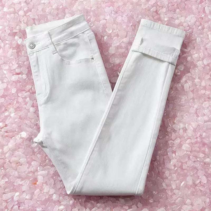 Women's High-Waisted Elastic Skinny Pants