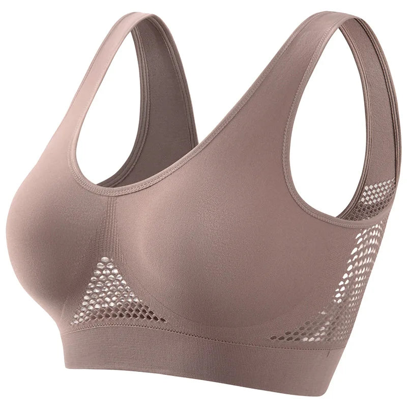 Women's Breathable Sports Bra with Soft Push-Up Support