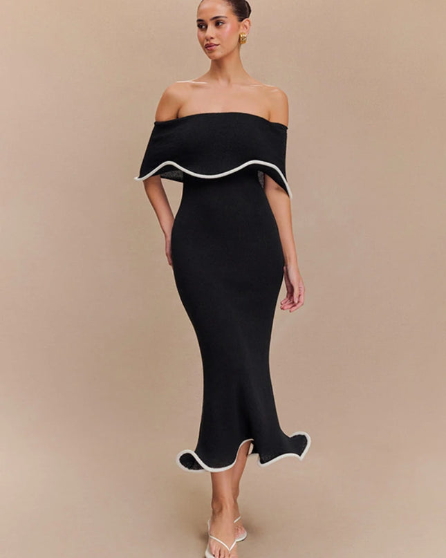 Women's High Waist Loose Sling Dress – Elegant Backless Square Collar Sleeveless Long Dress