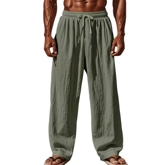 Men's Breathable Loose Fit Drawstring Casual Pants