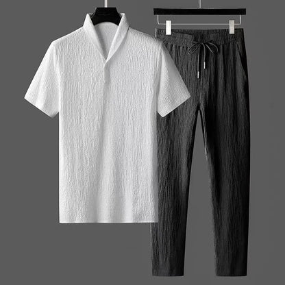 Men's Classic 2-Piece T-Shirt and Drawstring Pants Set
