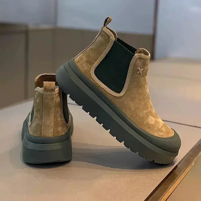 Men's Vintage Faux Suede High-Top Boots