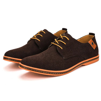 Men's Casual Faux Suede Lace-Up Shoes - Various Colors