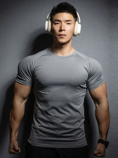 Men's Slim Fit Elastic T-Shirt
