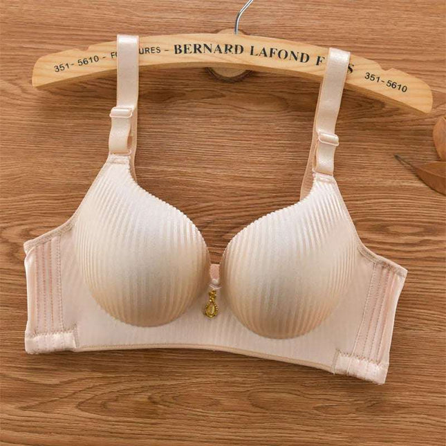 Women's Thickened Adjustable Push-Up Bra with No Steel Ring
