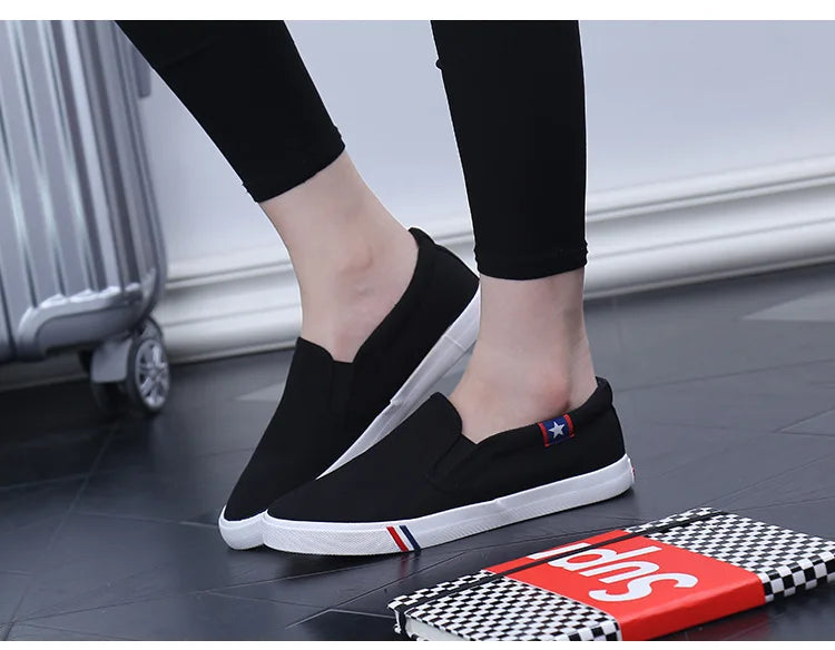 Men's Slip-On Canvas Sneakers - Breathable Casual Flats
