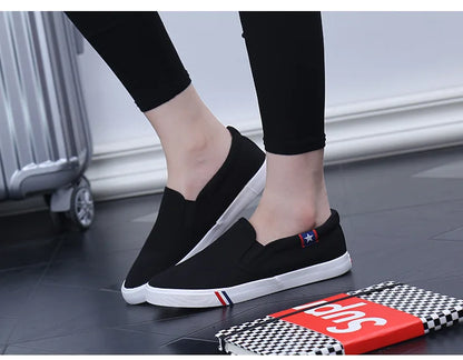 Men's Slip-On Canvas Sneakers - Breathable Casual Flats