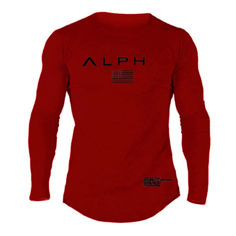 Men's Alph Fitness Cotton Casual Long Sleeve Sweater