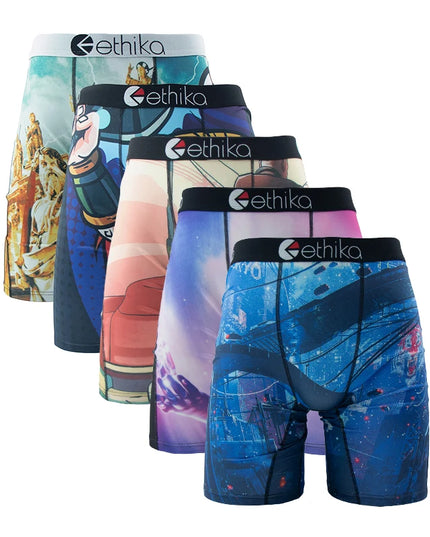 ETHIKA 5-Pack Men's Breathable Mesh Crotch Underwear