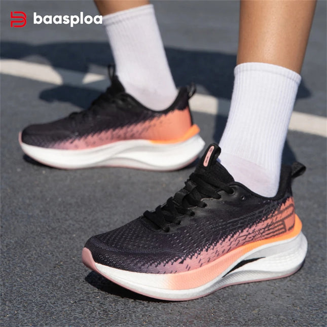 Baasploa Men's Running Shoes - Lightweight Mesh Sneakers with Carbon Plate for Enhanced Performance