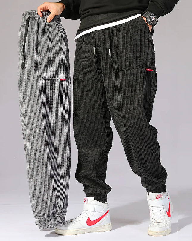 Men's Fleece Corduroy Loose Joggers