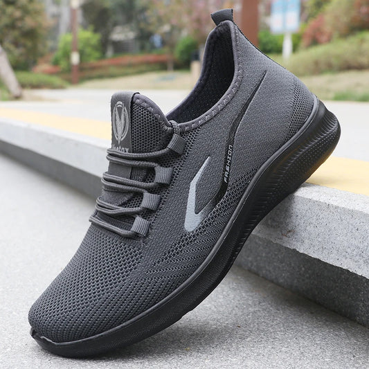 Men's Lightweight Breathable Anti-Slip Lace-Up Sneakers 