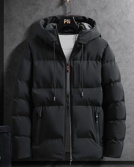 Men's Cotton Padded Hooded Parka Jacket – Warm, Stylish Winter Outerwear for Men
