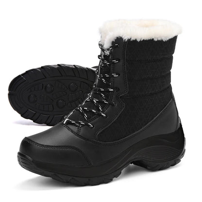Women's Non-Slip Fur-Lined Ankle Boots - Various Colors